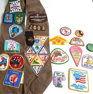 Girl Scouts Vintage 90's Y2K Sash And Badges